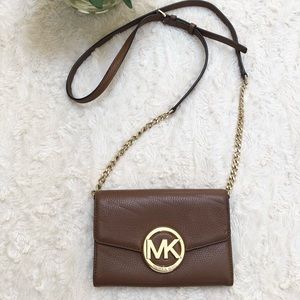 Michael Kors Brown Leather Crossbody